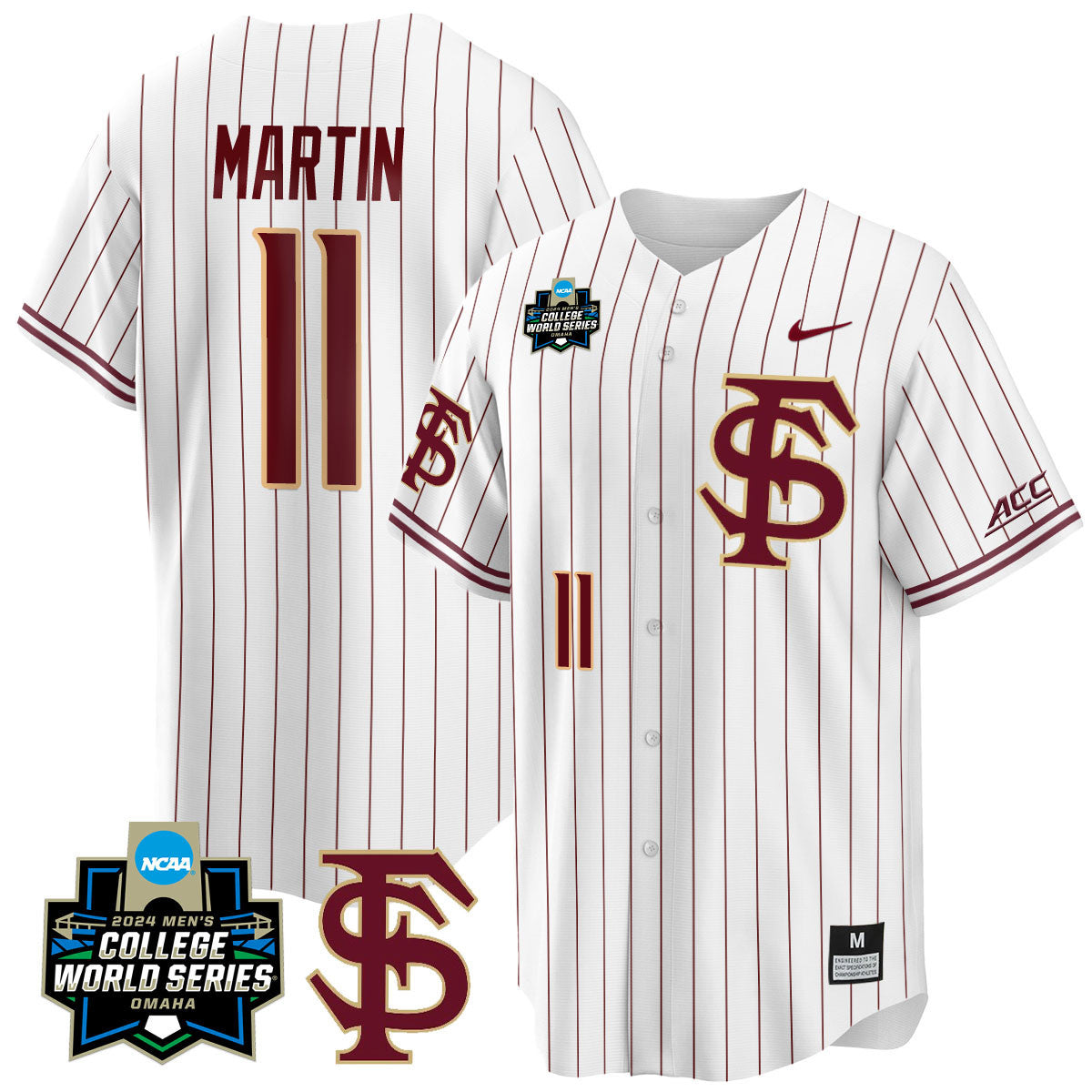 Men's Florida State Seminoles 2024 College World Series Vapor Premier Limited Jersey V1 - All Stitched