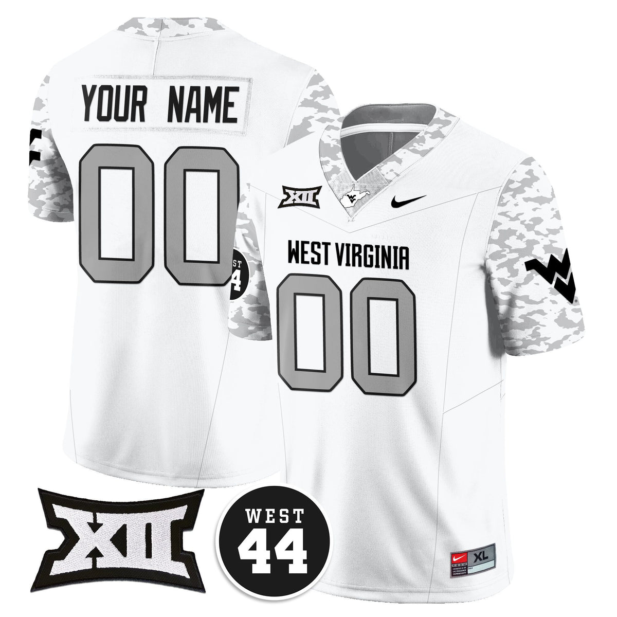 Custom Name/Gender West Virginia Mountaineers 2024 Vapor Limited Jersey - All Stitched - Honor Jerry West