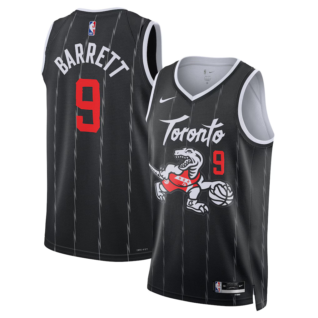RJ Barrett Toronto Raptors Unisex 2025/26 Swingman Jersey - Black - City Edition