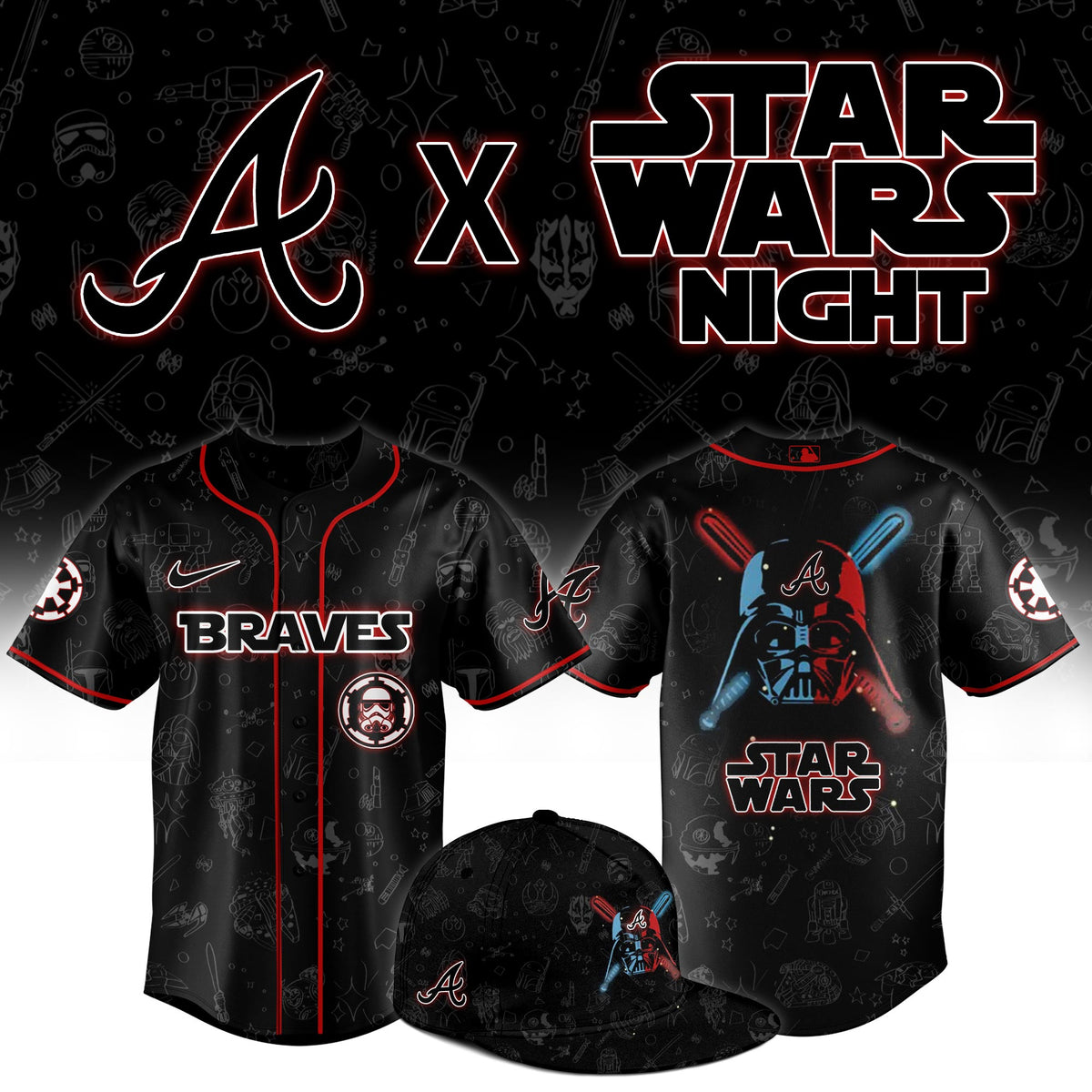Atlanta Braves Star Wars Night Limited Jersey