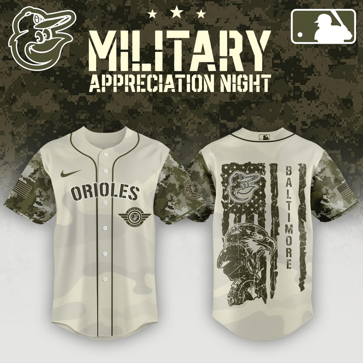 Baltimore Orioles Armed Forces Day Jersey