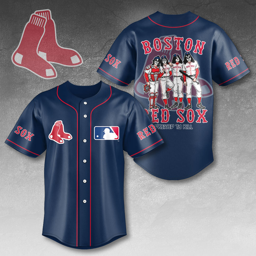 Boston Red Sox x KISS Baseball Jersey - HOATT13402