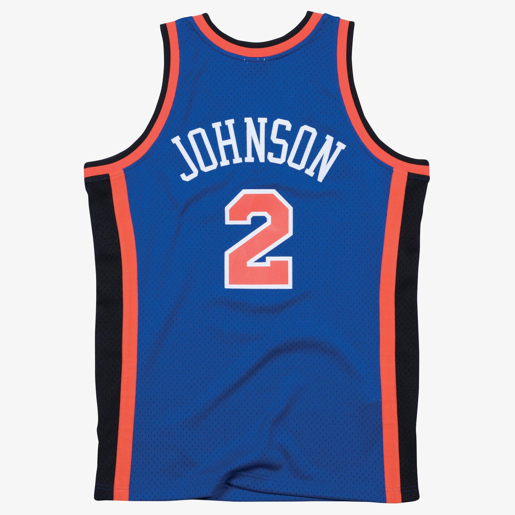 Larry Johnson New York Knicks 1998-99 Blue Jersey Stitched