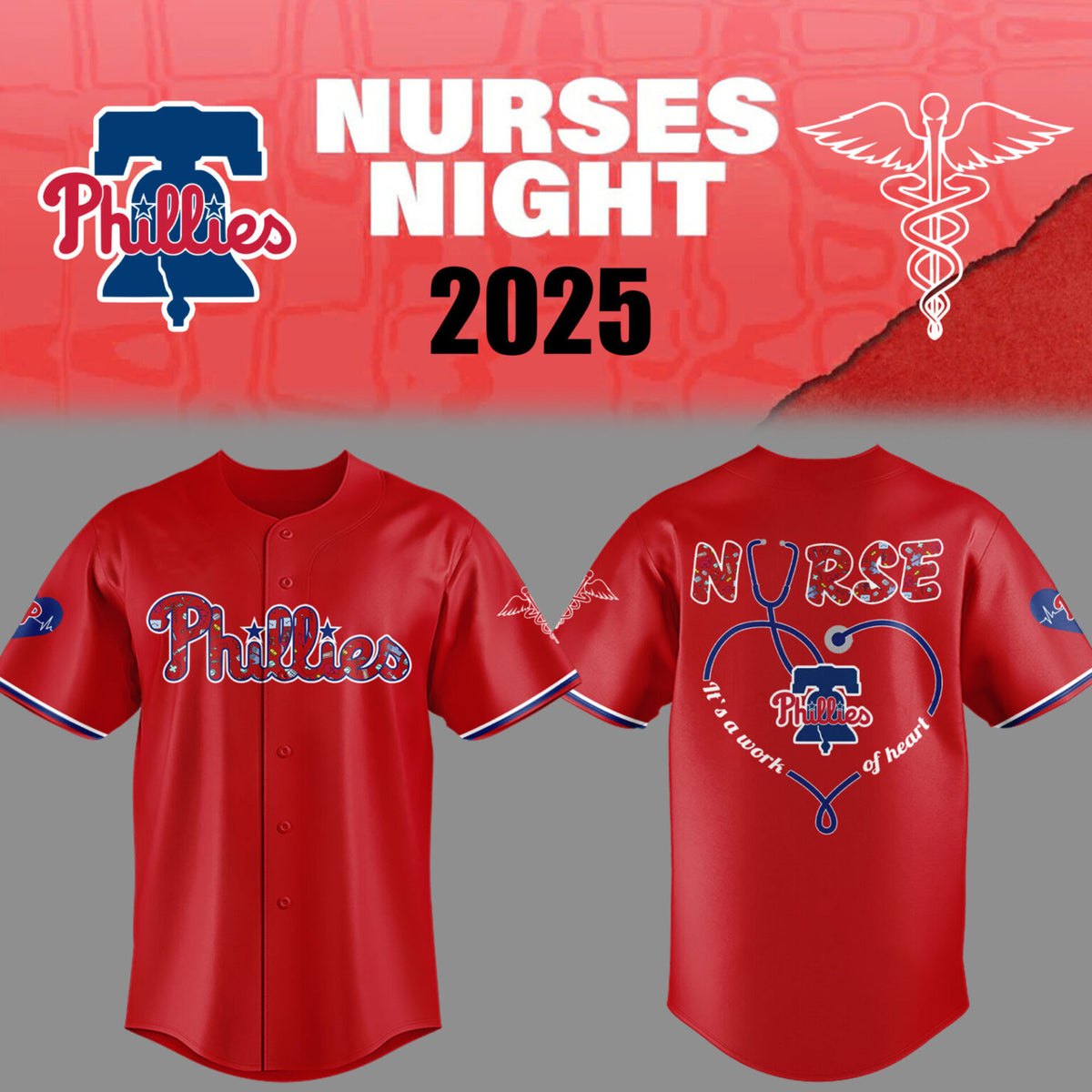 Limited Edition Philadelphia Phillies Nurses Night Jersey