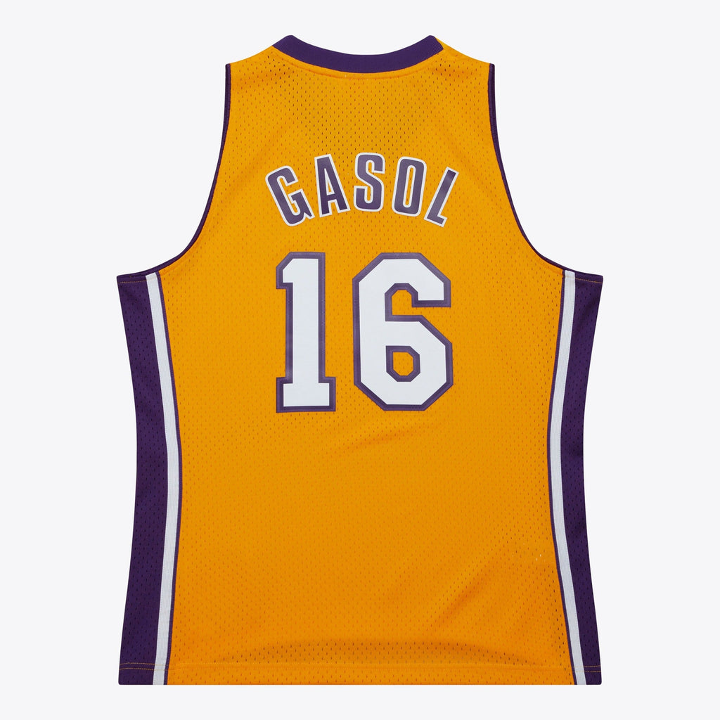 Pau GasolLakers 2009-10 Gold Jersey Stitched