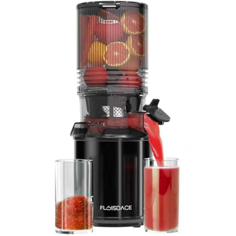 Cold Press Juicer 6.5 Extra Large Feed Chute Fit Hands-Free Electric Masticating Juicer Machine 350W Slow Masticating Juicer Ma