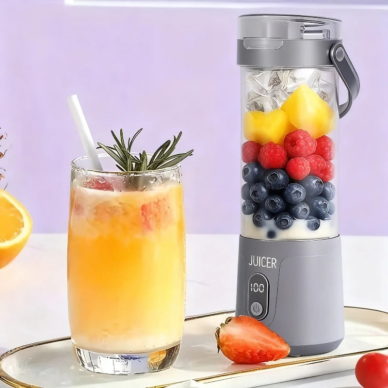 Portable 600ML USB Rechargeable Blender Mini Juicer for Fresh Fruit Smoothies Wireless Personal Fruit Mixer  Machine Kitchen