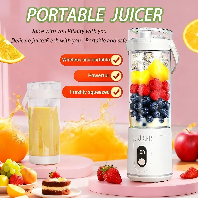 Portable 600ML USB Rechargeable Blender Mini Juicer for Fresh Fruit Smoothies Wireless Personal Fruit Mixer  Machine Kitchen