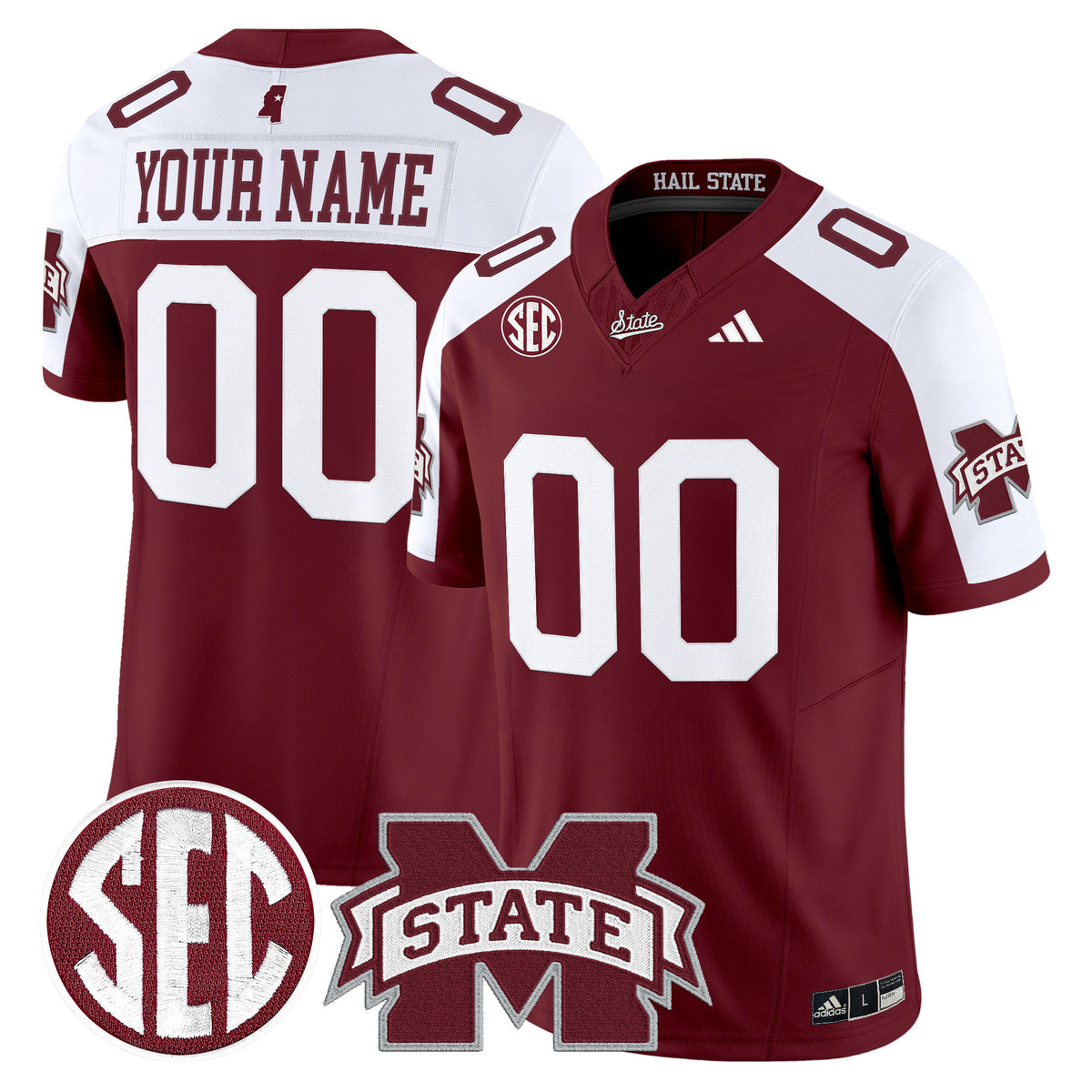 Mississippi State Bulldogs 'Dark Mode' Vapor Limited Custom Jersey - All Stitched