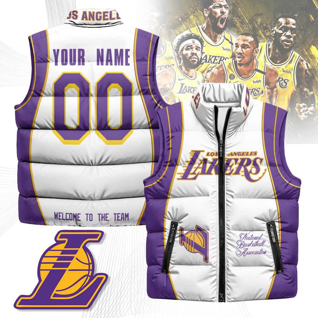 Los Angeles Lakers Unisex Custom Puffer Vest