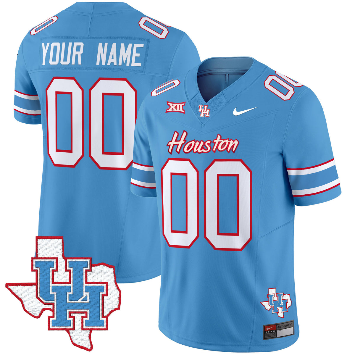 Houston Cougars 2024 Oilers Inspired Vapor Limited Custom Jersey - All Stitched
