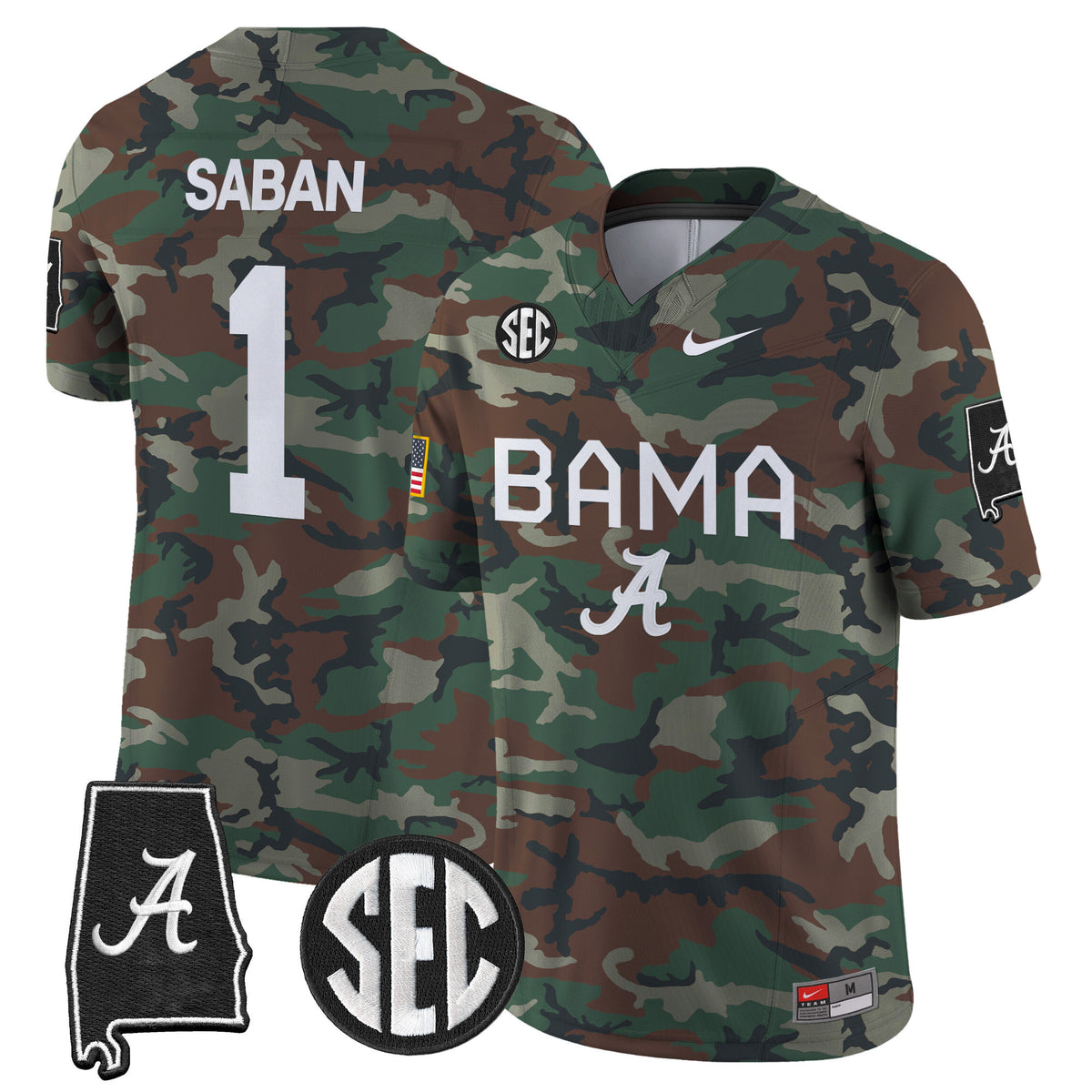 Alabama Crimson Tide 2024 Military Vapor Limited Jersey - All Stitched