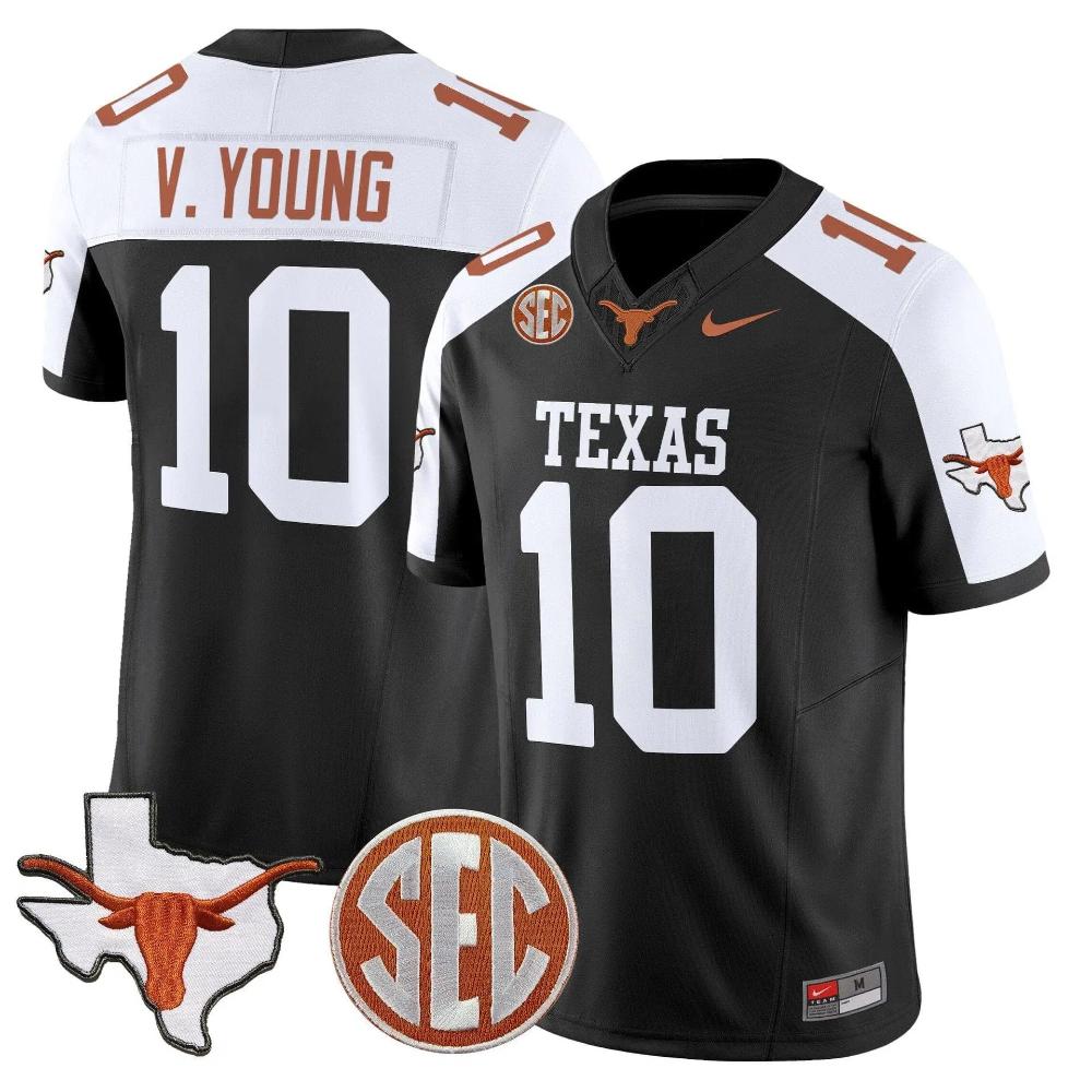 Vince Young Texas Longhorns Jersey - Black/White